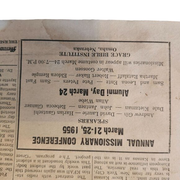 Vintage February 1955 Mennonite Weekly Review Newspaper Newton Kansas Religious - Picture 8 of 10